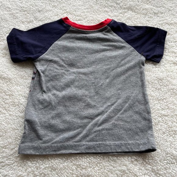Peanut & Ollie 2-Piece Short Sleeve Graphic Tee Bundle Navy/Grey Boys 12m - Picture 3 of 6